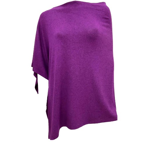 Women's Solid Asymmetrical Pullover - french kyss - image 1 of 2