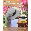 Tirrinia Wide Brim Sun Hat with Ponytail Hole for Women Girl, Boonie Cap for Fishing Safari Hiking Garden, Lightweight Breathable Adjustable Solid Hat - 2 of 4