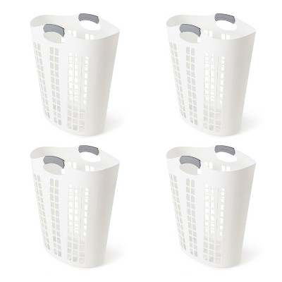 Gracious Living Easy Carry Large Vented Plastic Laundry Hamper w