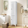 Tangkula Freestanding Bathroom Storage Cabinet Tall Narrow Storage Cabinet with 1 Adjustable Shelf 1 Drawer and 2 Doors Gray/Coffee/Black/White - 3 of 4