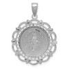 Black Bow Jewelry 14k Yellow or White Gold Round Filigree Miraculous Medal Pendant, 22mm - 3 of 4