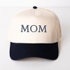 3D Puff Embroidered Mom Block Letters - Women's Canvas Trucker Hat - 2 of 3