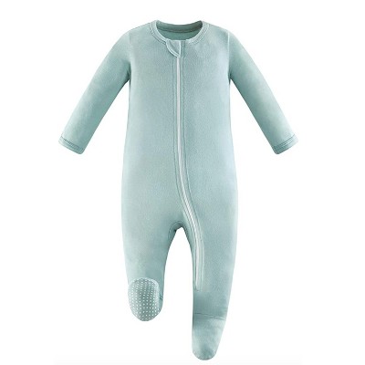 Owlivia Baby Bamboo Footed Pajama sleep N' Play - Seafoam