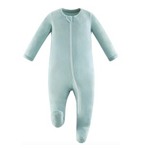 Owlivia Baby Bamboo Footed Pajama sleep N' Play - Seafoam - 1 of 4