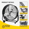 BEYOND BREEZE 24 inch High Velocity Industrial Drum Fan, 2-Speed Heavy Duty Metal Shop Fan with Adjustable Tilt for Warehouse, Workshops, Garage - 2 of 4