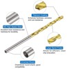 Unique Bargains High Speed Steel Metric Straight Flute Thread Tap and Titanium Coated Twist Drill Bit Set 4 Pcs - 4 of 4