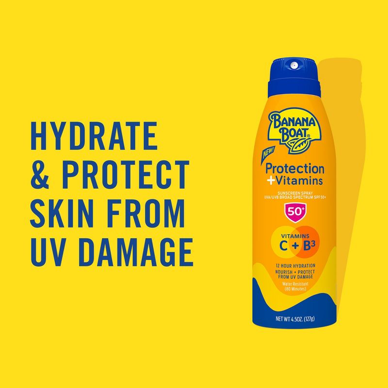 Banana Boat Protect Plus Vitamins Sunscreen Spray - SPF 50 - 4.5 fl oz, 3 of 8