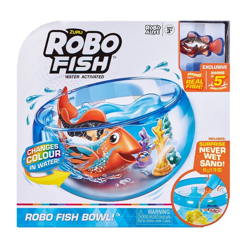 Robo Fish Robotic Swimming Pets Fish Tank Playset by ZURU, 1 of 8