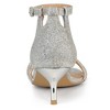 Allegra K Women's Stiletto Kitten Heels Glitter Heel Sandals - 4 of 4