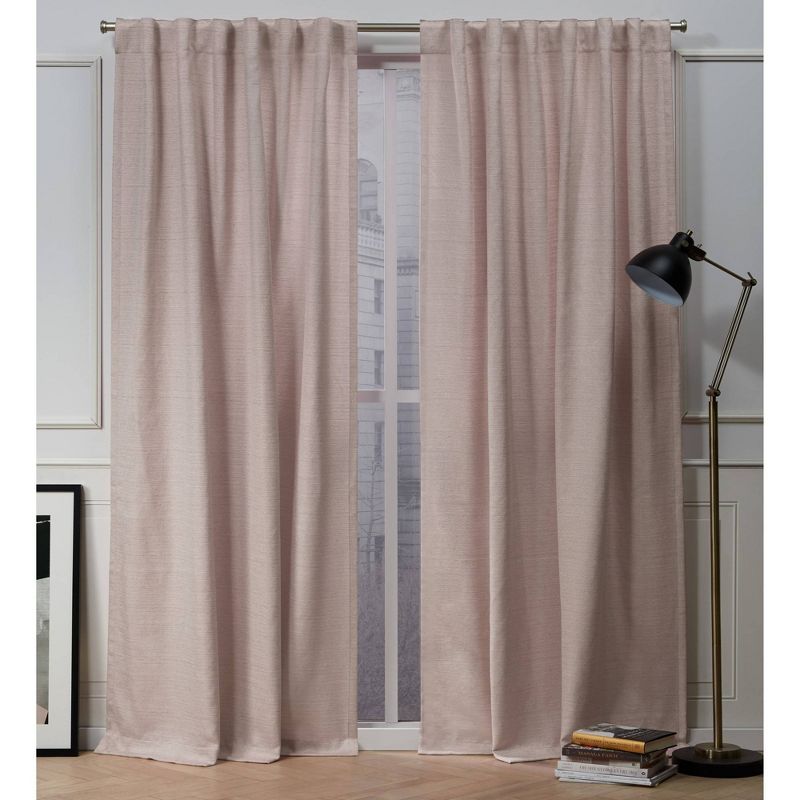 Set of 2 Nicole Miller Mellow Slub Textured Hidden Tab Top Curtain Panels - Nicole Miller, 1 of 8