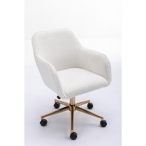 Vynxaria Modern Accent Chairs for Vanity or Office - Adjustable Height & 360° Swivel, Multiple Colors - 1 of 4