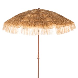 Hilo 6.5 Ft Tiki Beach Umbrella - PAT8512 - Brown - Safavieh - 1 of 4
