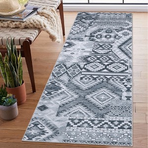 Vintage Area Rug Bohemian Washable Rug Soft Low Pile Rugs for Living Room Bedroom Dining Room - 1 of 4