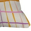 16"x16" Deny Designs D'Annick Summer Lines Outdoor Throw Pillow Orange: Abstract Design, Polyester Fill, Square Shape - 3 of 4