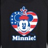 Women's - Disney - Minnie Flag Heart Lightweight French Terry Wide Neck Long Sleeve Shirt - 2 of 4