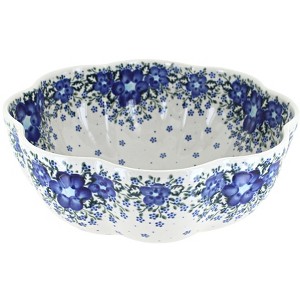 Blue Rose Polish Pottery 70 Vena Large Scallop Bowl - 1 of 1