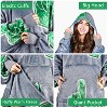 Tirrinia Women Printed Oversized Fleece Wearable Blanket Hoodie Sweatshirt Soft Cozy Gift Wife Woman - 4 of 4