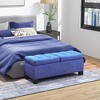 NicBex Modern 45.75" Storage Bench Linen Accent Stools with Button Tufted for Bedroom and Entryway - 3 of 4