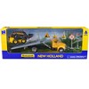 Peterbilt Roll-Off Flatbed Truck Yellow and New Holland L228 Skid Steer Yellow with Road Signs 1/43 Diecast Model by New Ray - 3 of 3