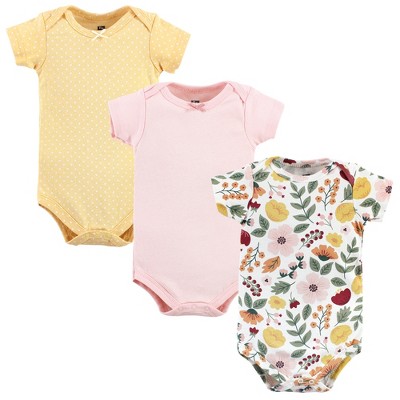 Hudson Baby Infant Girl Cotton Bodysuits, Fall Botanical : Target