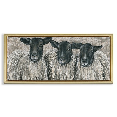 Stupell Industries Three Sheep Trio Portrait, 25" x 11"