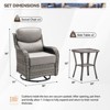 Outdoor Swivel Rocker Chair with 6 Inch Thick Cushion 2 in 1 Porch Glider Swivel Chair - Wicker Patio Furniture Patio Swivel Glider Seating - 3 of 4