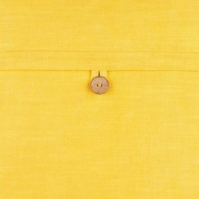 Mustard Yellow 18" Square Polyester Cottage Pillow Cover