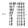 Black Plaid Panel Set of 2 84x40 - 3 of 4