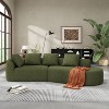 Christopher Knight Home Vivian 116" Modern Curved Sectional Sofa with High-Density Sponge and 4 Pillows Green - 2 of 4
