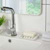 Aoibox Self Draining Soap Dish with Marble Look, Soap Holder Tray for Bathroom Shower Kitchen, White, Sponge Holder Container - 3 of 4