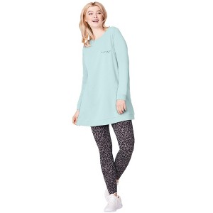 ellos Plus Size French Terry Love Tunic Sweatshirt - 1 of 4