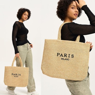 FATMOON Women's Straw Woven Bag Summer Shoulder Bag Beach Purse Hobo Vacation Straw Clutch Handbag