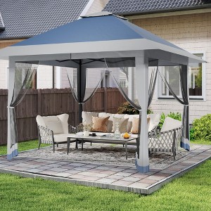 13x13ft Pop Up Gazebo w/ Mosquito Net - STO-N-Go Wheeled Bag, Canopy Tent for Backyard - 1 of 4