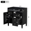 NicBex 29.3" Bathroom Storage Cabinet without Sink, Bathroom Vanity, 2 Drawers, 1 Tip Out Drawer and 1 Spacious Cabinet Door for Bathroom, Black - 4 of 4