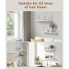 Attop Floating Shelves for Wall,Shelves for Bathroom Kitchen Bedroom Solid Wood Metal Chic Bookshelf, Set of 2 - 4 of 4