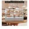 Coucheta 22" 2-Tier Commercial Food Warmer - Stainless Steel Display Case with Dual Glass Doors, 1.5 cu ft Capacity & 1500W for Pizza, Burgers - 4 of 4