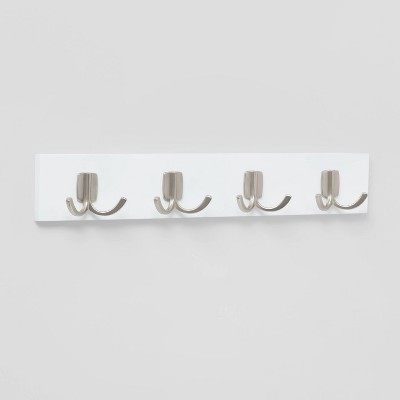 New Traditional 5 Hooks Rail Silver/ivory - Threshold™ : Target