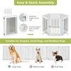 Tangkula 6-Panel Freestanding Dog Gate Foldable Walk-Through Playpen w/ 4 Support Feet - 4 of 4
