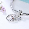 Family Tree Charm for Women CZ Sterling Silver European Bead for Bracelet Ginger Lyne Collection - 2 of 4