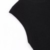 Clearlove Women's Mock Neck Knit Sweater Vest Sleeveless Casual Trendy Summer Ribbed Pullover Tank Tops - 3 of 4