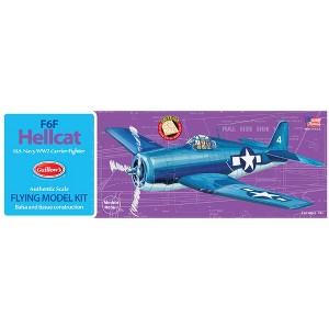 Guillow's: Flying Model Kit - F6F Hellcat - Classic Balsa Wood, DIY Building - 1 of 4