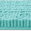 Home Mart Goods 2 Piece Set Spa Blue Soft Cozy Plush Chenille Bath Mat Bathroom Rug - 3 of 3