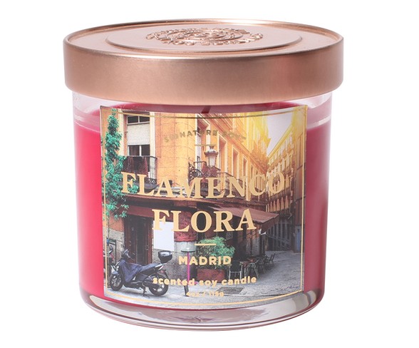 Small Glass Jar Candle Flamenco Flora 4.1oz - Signature Soy