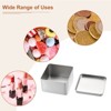 Unique Bargains Home Tinplate Sturdy Durable Portable Storage Box with Lids Silver Tone - 3 of 3
