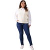 Agnes Orinda Women's Plus Size V Neck Knit Solid Classic Sleeveless Pullover Sweater Vest - 3 of 4