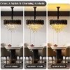 Coucheta Black & Gold Crystal Chandelier Collection - Multi-Tier Pendant Lights for Living Room, Dining Room & Bedroom - 4 of 4