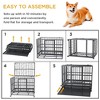 Heavy Duty Dog Cage Metal Kennel and Crate, Escape Proof Dog Cage Kennel,360° Lockable Wheels and Removable Tray - 3 of 4