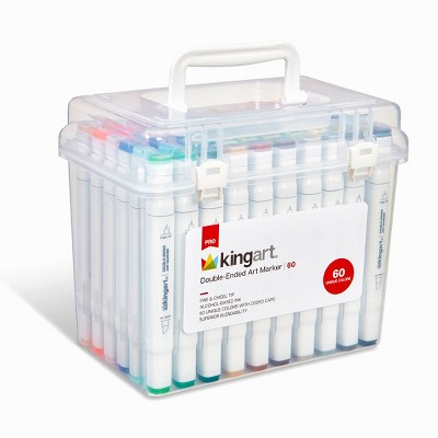 KINGART PRO Double-Ended Alcohol Markers 60 Colors
