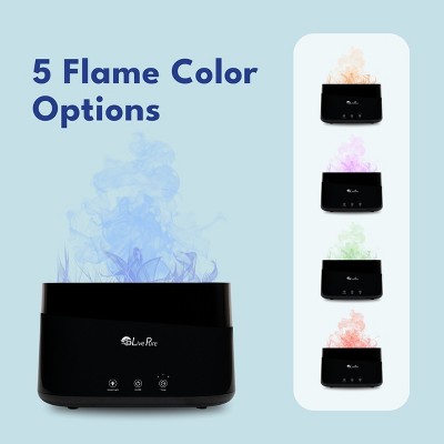 LivePure Black Ultrasonic Humidifier with Flame Effect