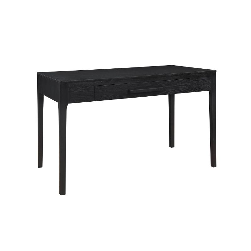 48&#34; Wiley Solid Wood Mid-Century Modern Single Drawer Witining Desk Black - Linon, 1 of 14